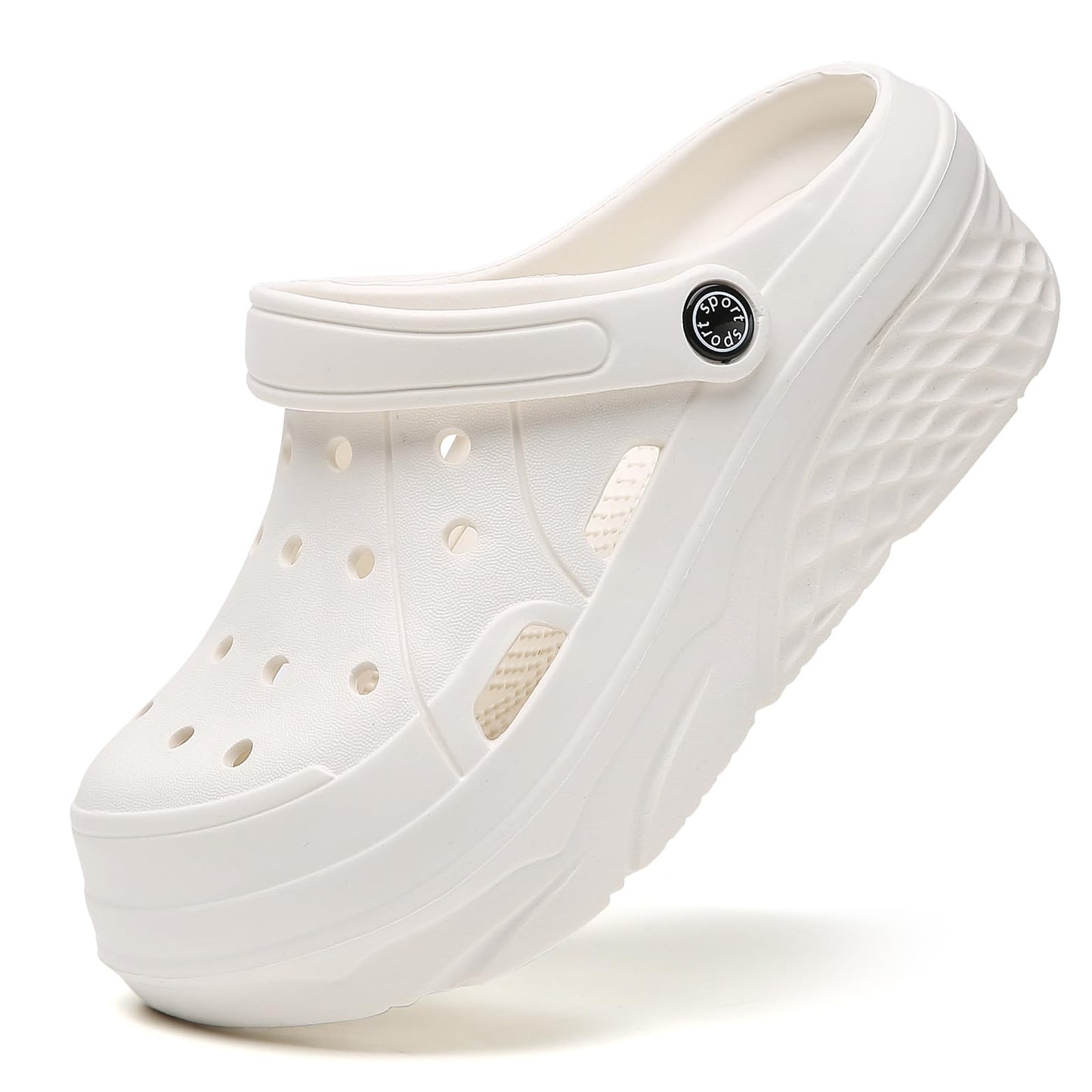 SECHRITE Womens Platform Clogs Garden Shoes Waterproof Beach Pool Sandals Summer Mules Home Slippers Shower Shoes