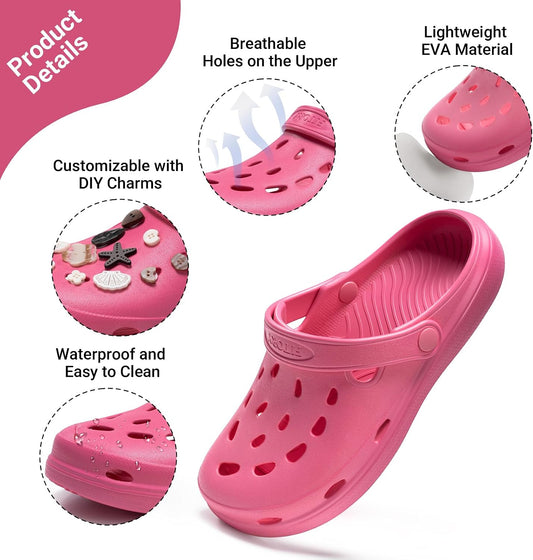 FITORY Unisex Garden Clogs, Womens and Mens EVA Slip on Shoes, Comfortable Quick Dry Lightweight Sandals for Beach Casual, Indoor and Outdoor Size 6-15