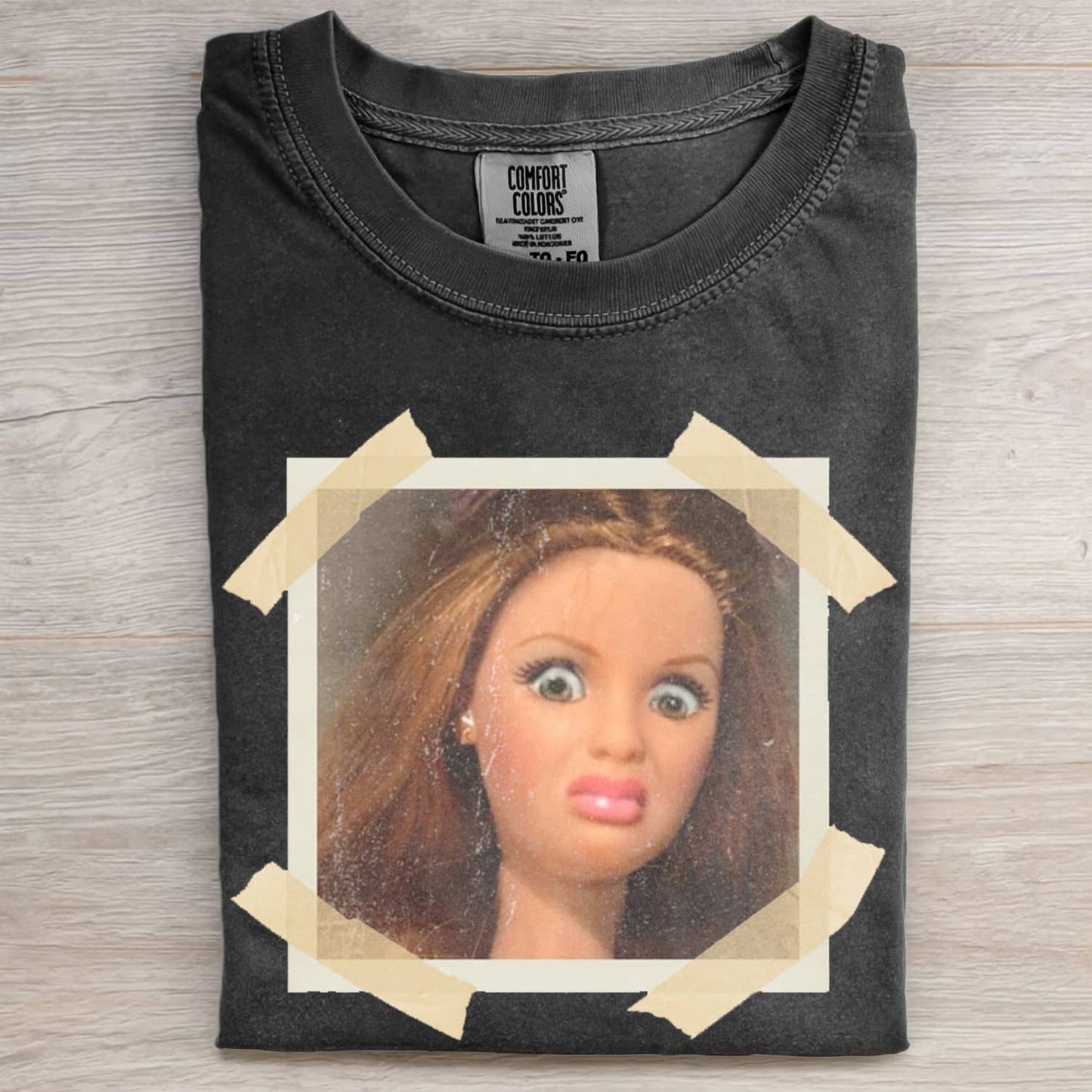 FACE DOLL GIRL FUNNY MEME TEE