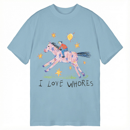 Modecanvas I Love Whores Meme DTG Printing Classic T-Shirt