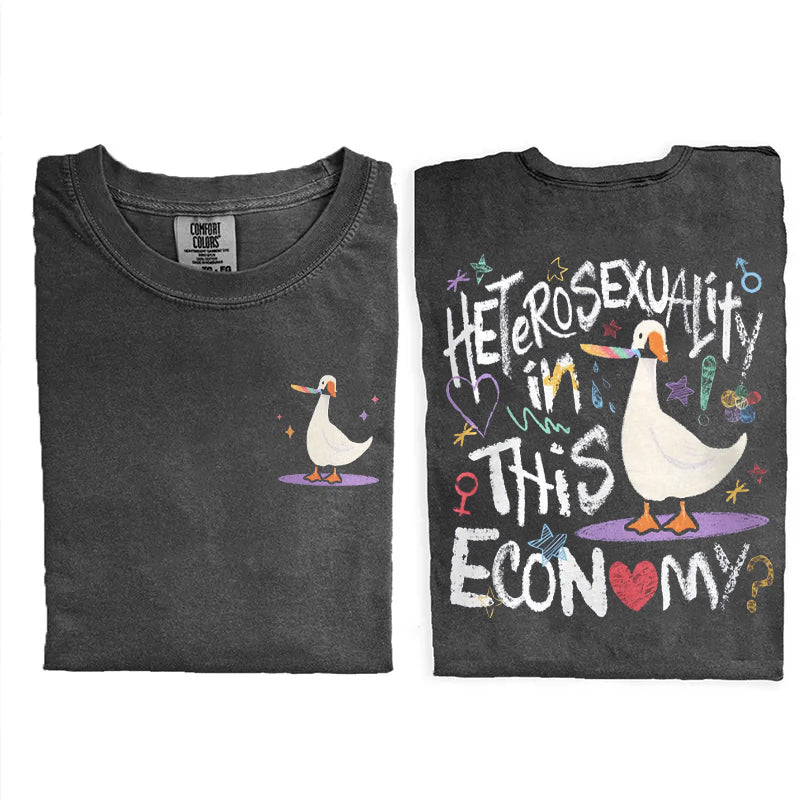 Heterosexuality In This Economy Funny Queer T-shirt