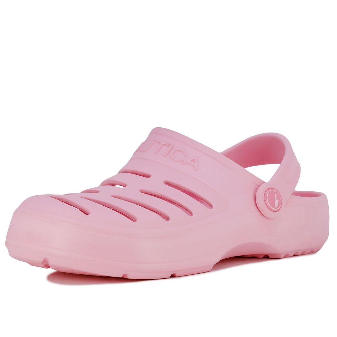 Nautica Women's Classic Slip-On Clogs - Comfortable Crafted Clog Water Shoes for Garden and Casual Wear
