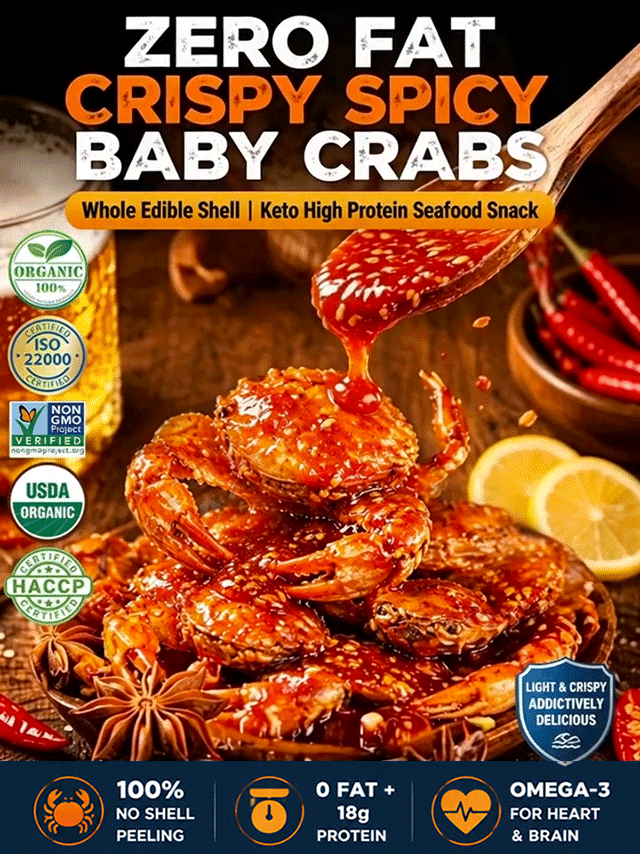 【0 Fat, High Protein】Crispy, Sweet, and Spicy Crab