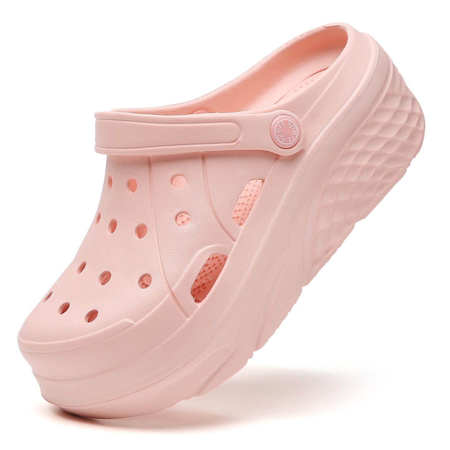 SECHRITE Womens Platform Clogs Garden Shoes Waterproof Beach Pool Sandals Summer Mules Home Slippers Shower Shoes