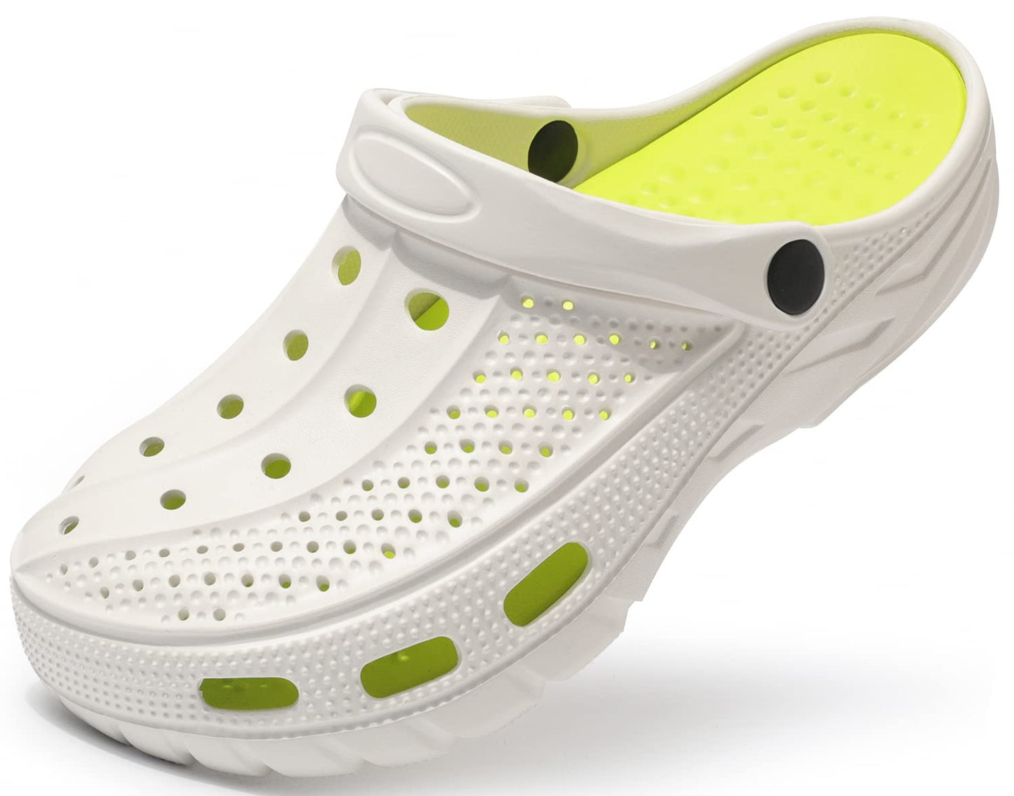 ChayChax Men's and Women's Arch Support Clogs Garden Shoes Slip-on Outdoor Beach Water Sandals with Removable Cushion Footbed