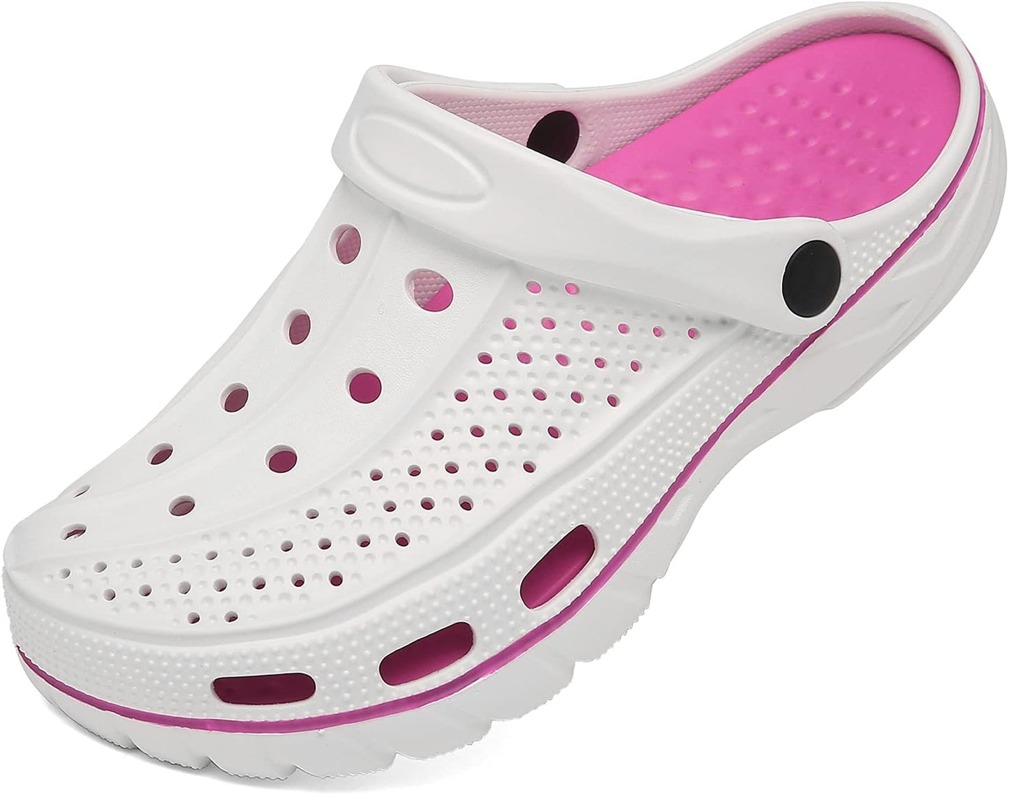 ChayChax Men's and Women's Arch Support Clogs Garden Shoes Slip-on Outdoor Beach Water Sandals with Removable Cushion Footbed