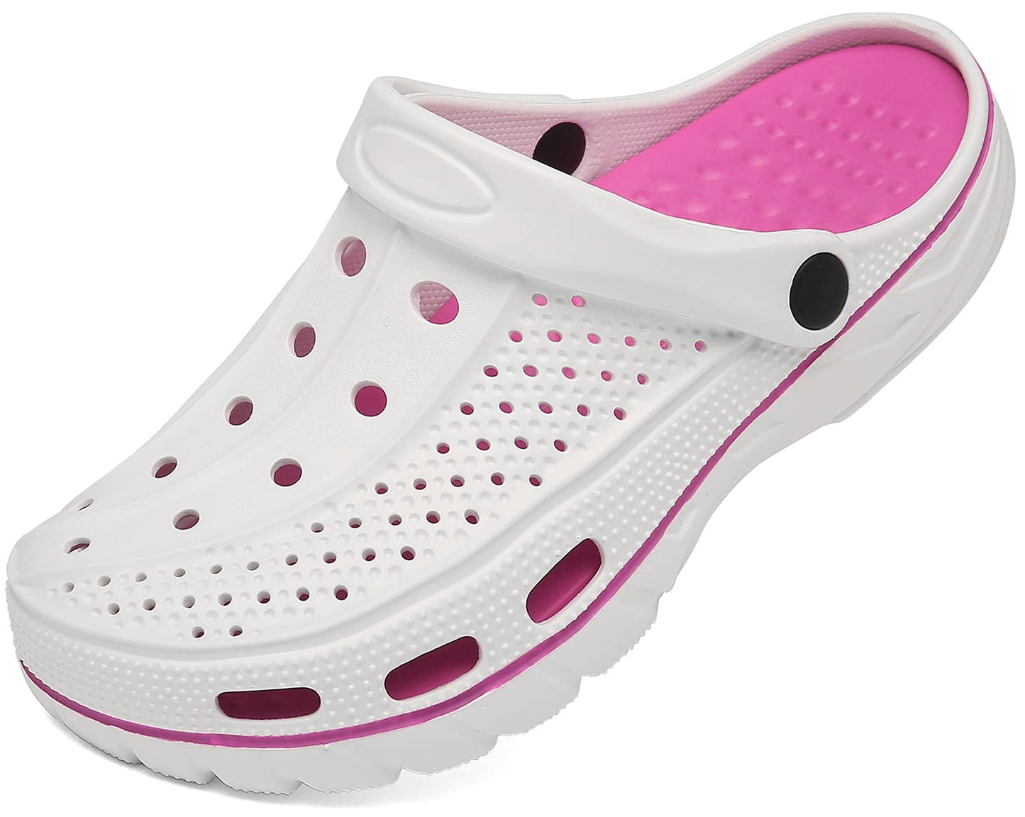 ChayChax Men's and Women's Arch Support Clogs Garden Shoes Slip-on Outdoor Beach Water Sandals with Removable Cushion Footbed