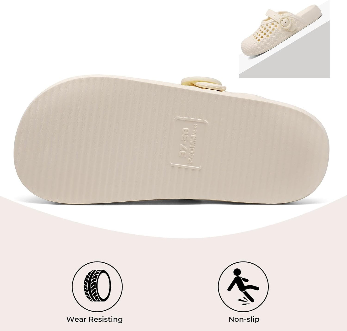 Womens Summer Clogs Slip on Sandals Lightweight Slide Sandals