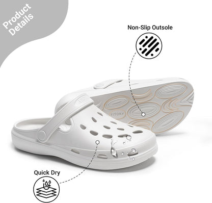 FITORY Unisex Garden Clogs, Womens and Mens EVA Slip on Shoes, Comfortable Quick Dry Lightweight Sandals for Beach Casual, Indoor and Outdoor Size 6-15