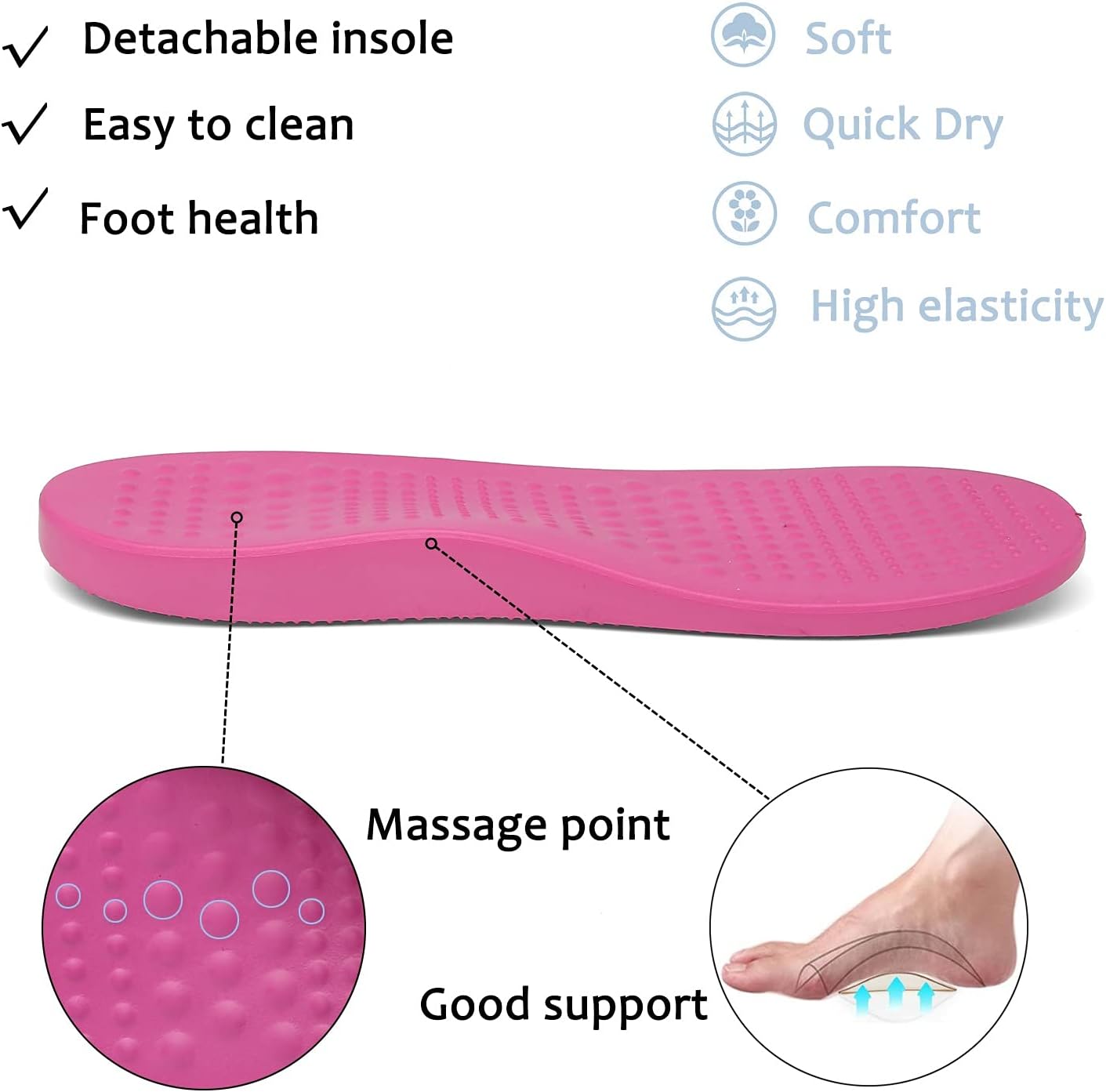 ChayChax Men's and Women's Arch Support Clogs Garden Shoes Slip-on Outdoor Beach Water Sandals with Removable Cushion Footbed