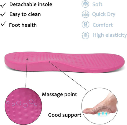 ChayChax Men's and Women's Arch Support Clogs Garden Shoes Slip-on Outdoor Beach Water Sandals with Removable Cushion Footbed