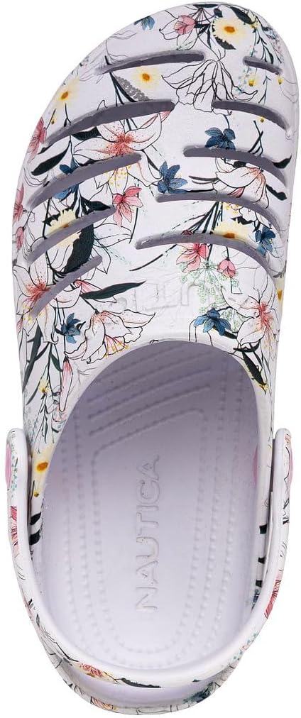 Nautica Women's Classic Slip-On Clogs - Comfortable Crafted Clog Water Shoes for Garden and Casual Wear
