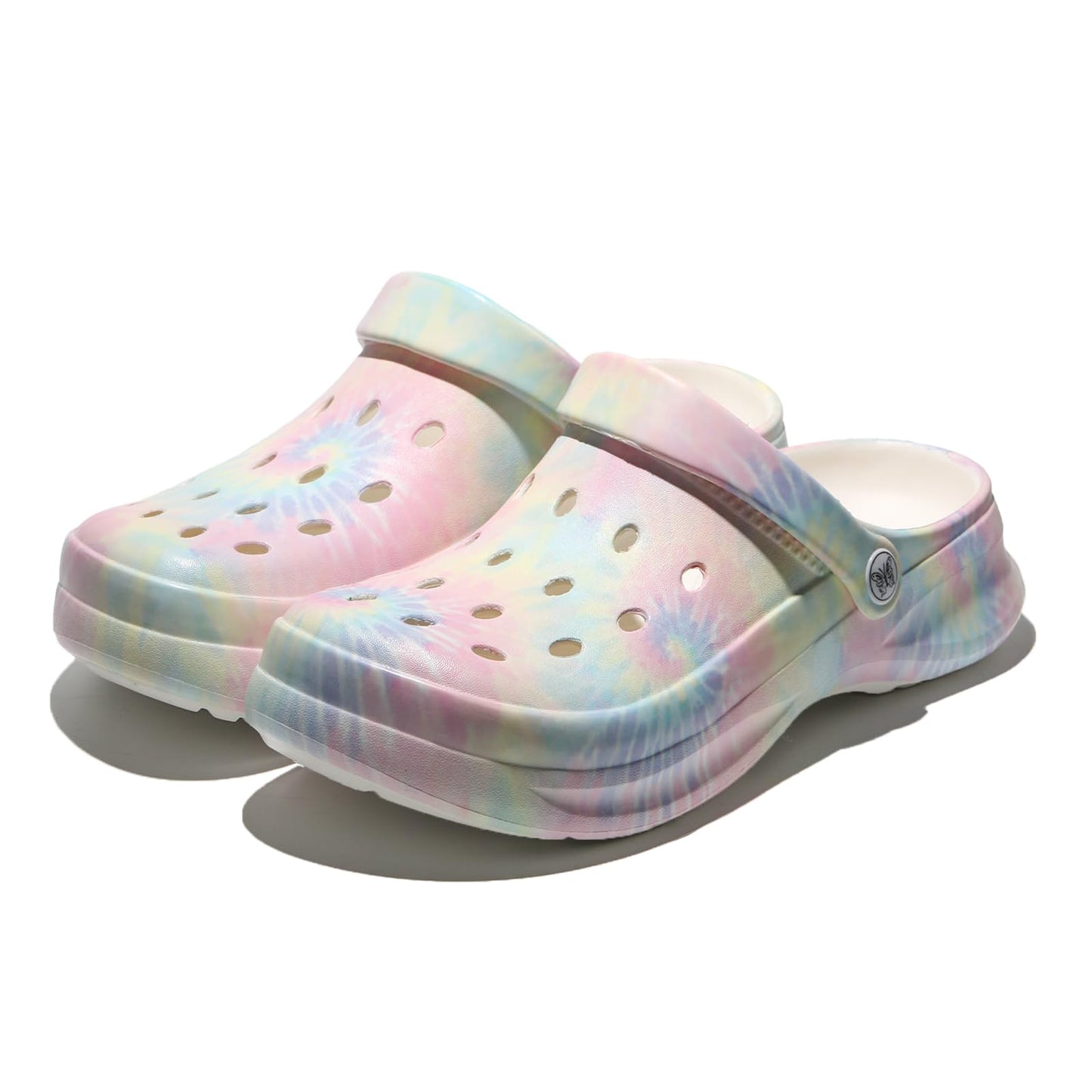 Tie-dye Garden Clogs for Women, Comfortable Slip-on Clog Shoes for Gardening, Beach, Pool, Outdoor & Indoor Use, Slippers & Sandals for All Seasons