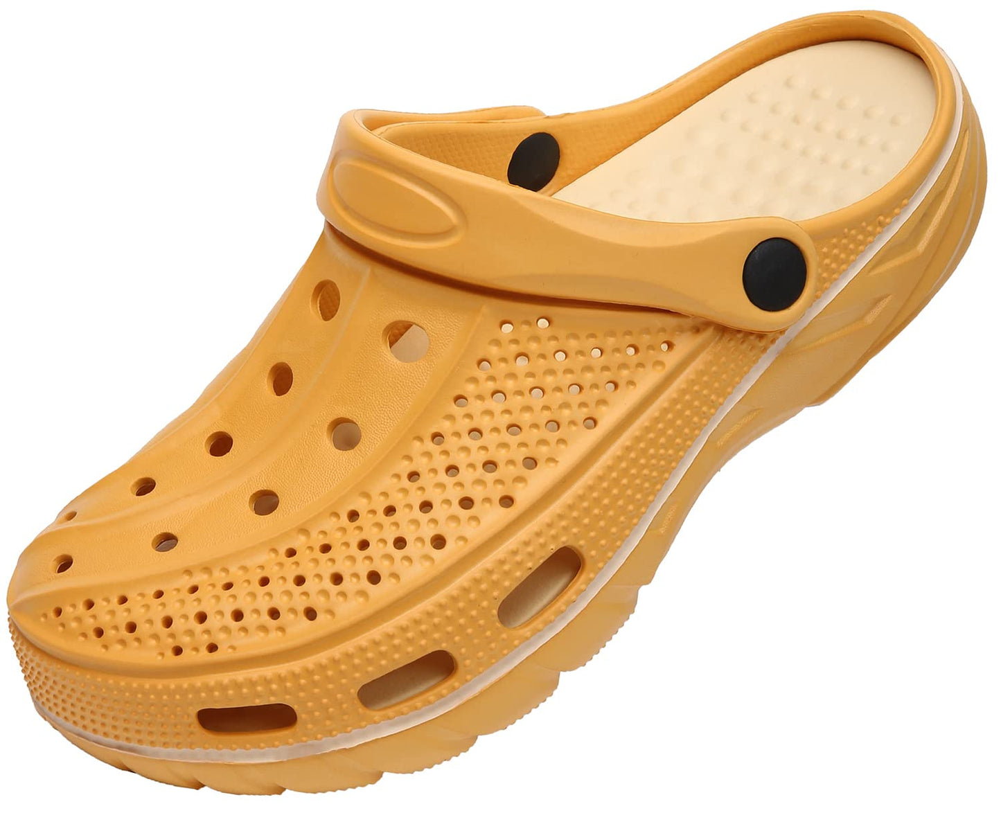 ChayChax Men's and Women's Arch Support Clogs Garden Shoes Slip-on Outdoor Beach Water Sandals with Removable Cushion Footbed