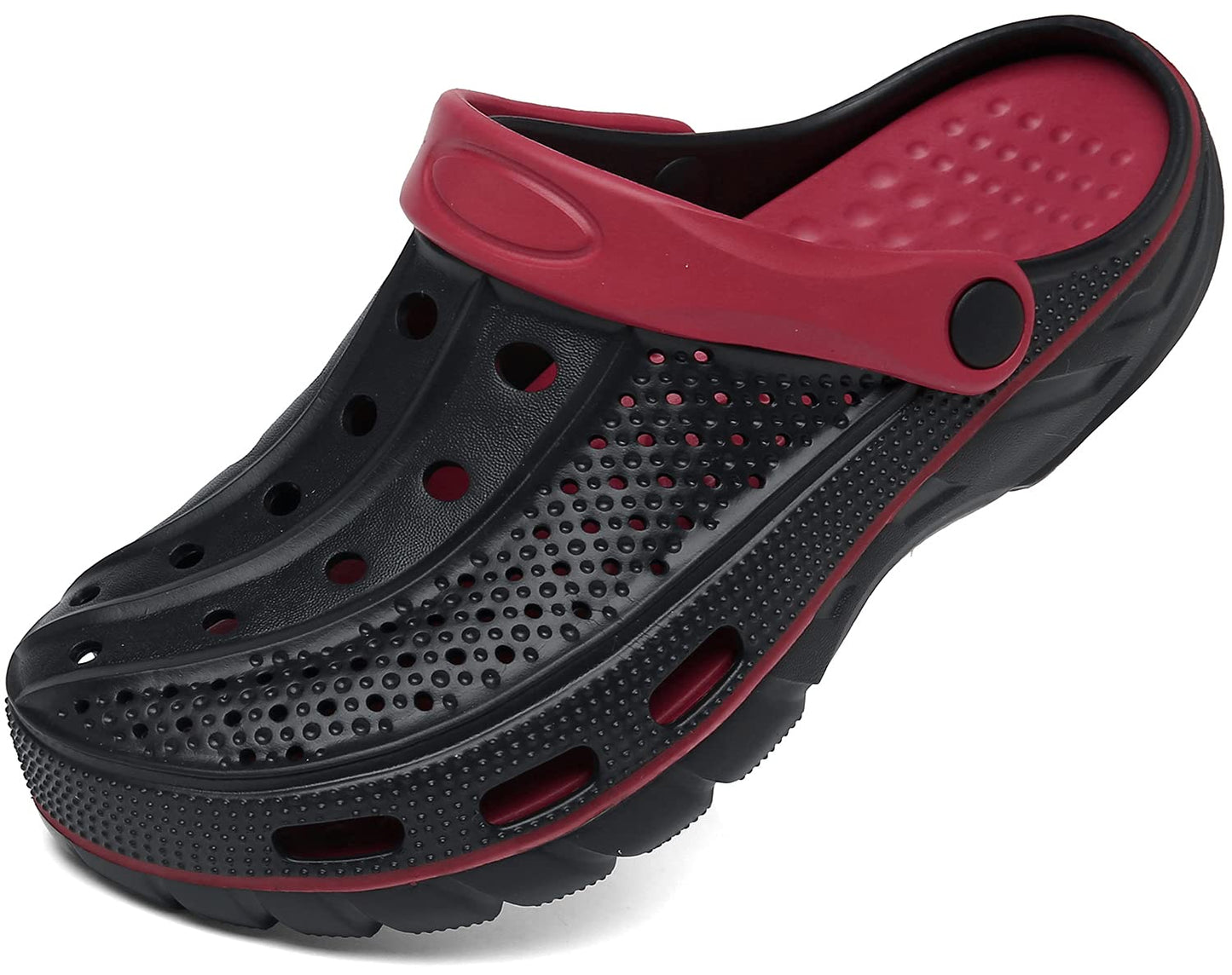 ChayChax Men's and Women's Arch Support Clogs Garden Shoes Slip-on Outdoor Beach Water Sandals with Removable Cushion Footbed