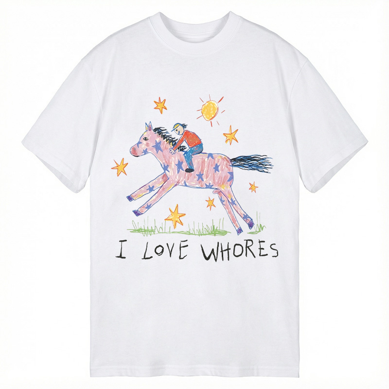 Modecanvas I Love Whores Meme DTG Printing Classic T-Shirt