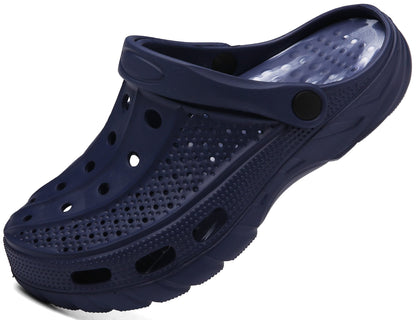 ChayChax Men's and Women's Arch Support Clogs Garden Shoes Slip-on Outdoor Beach Water Sandals with Removable Cushion Footbed