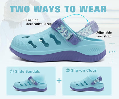 KuaiLu Womens Classic Recovery Clogs Comfortable Walking Cushion Sandals for Women Relif Plantar Fasciitis Ladies Orthotic Arch Support Slip-on Mules, Adult Slip Resistant Shoes