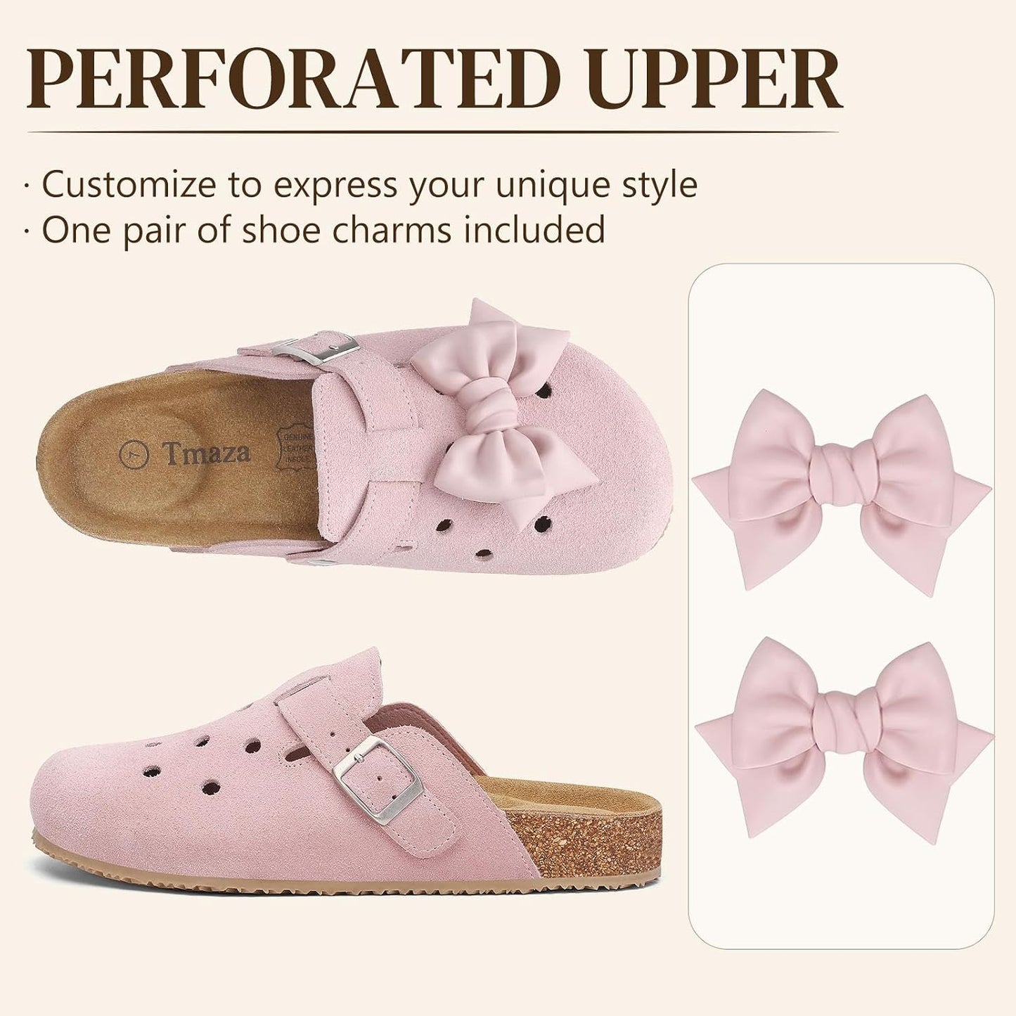 Womens 100% Genuine Suede Clogs Closed Toe Mules with Arch Support | Slip On Potato Shoes Memory Foam Footbed Comfortable Casual Sandals for Daily Wear