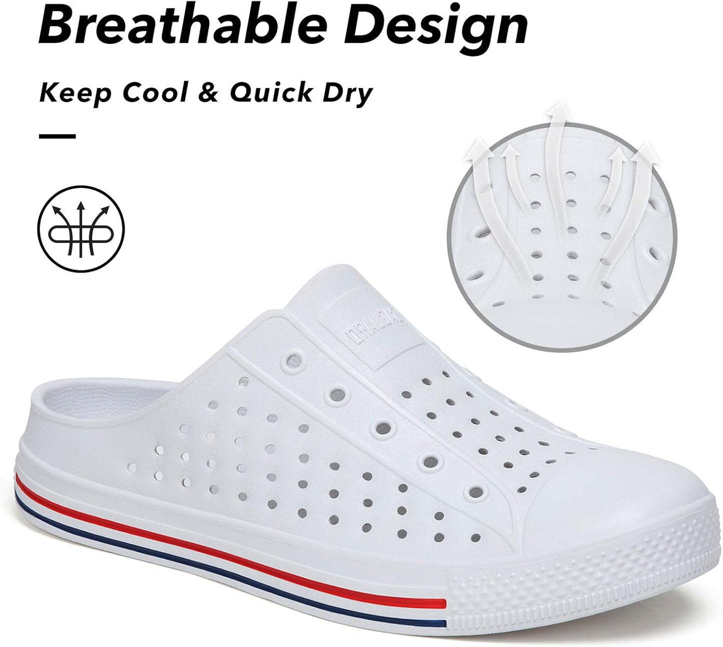 SAGUARO Women's Men's Garden Clogs Shoes Casual Slippers Unisex Quick Drying Sandals Summer Anti-Skid Beach Shoes