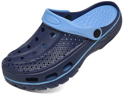 ChayChax Men's and Women's Arch Support Clogs Garden Shoes Slip-on Outdoor Beach Water Sandals with Removable Cushion Footbed