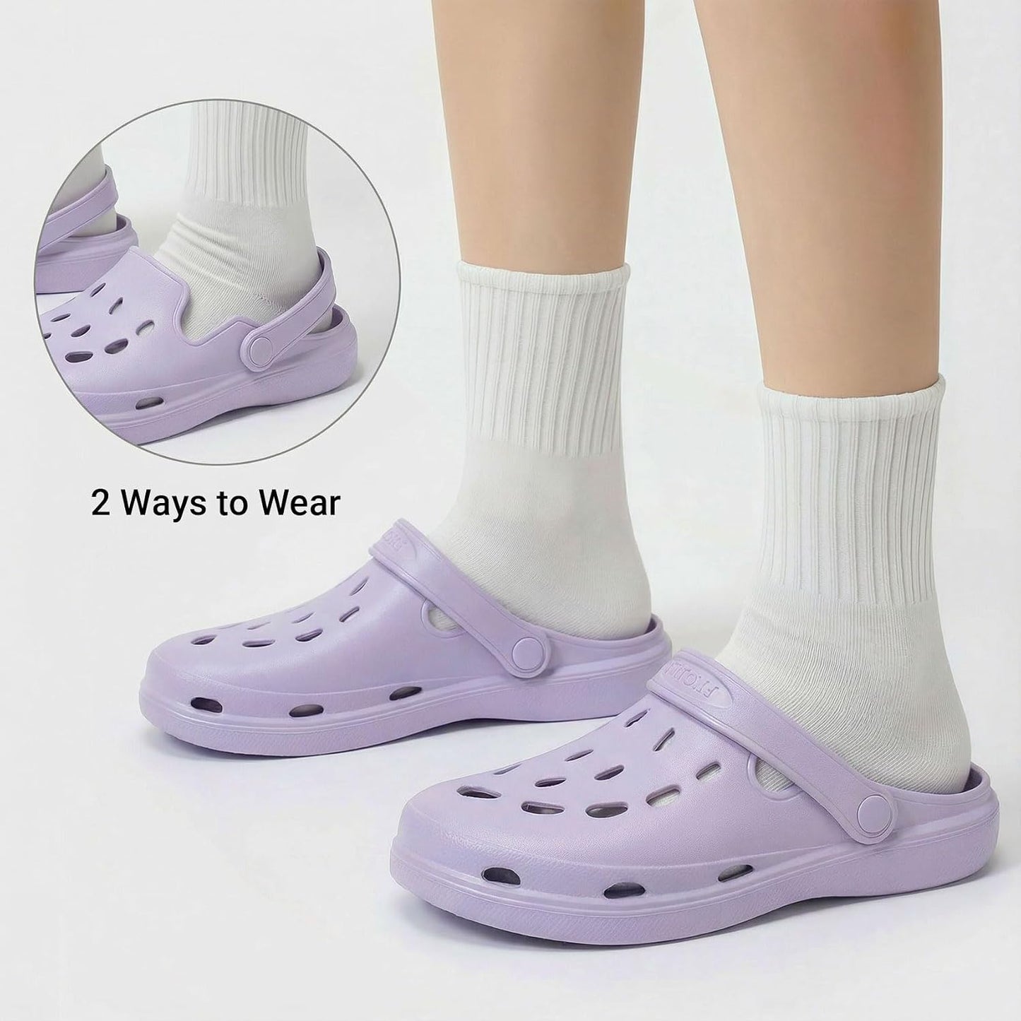 FITORY Unisex Garden Clogs, Womens and Mens EVA Slip on Shoes, Comfortable Quick Dry Lightweight Sandals for Beach Casual, Indoor and Outdoor Size 6-15
