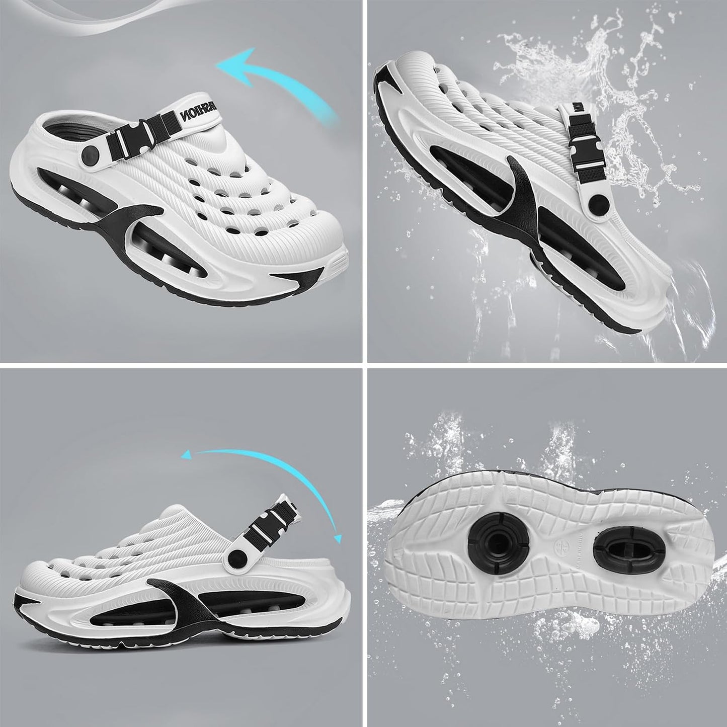 Summer Garden Clogs for Men and Women,Unisex Waterproof EVA Cloud Slides Sports Pillows Sandals Classic Beach Shoes