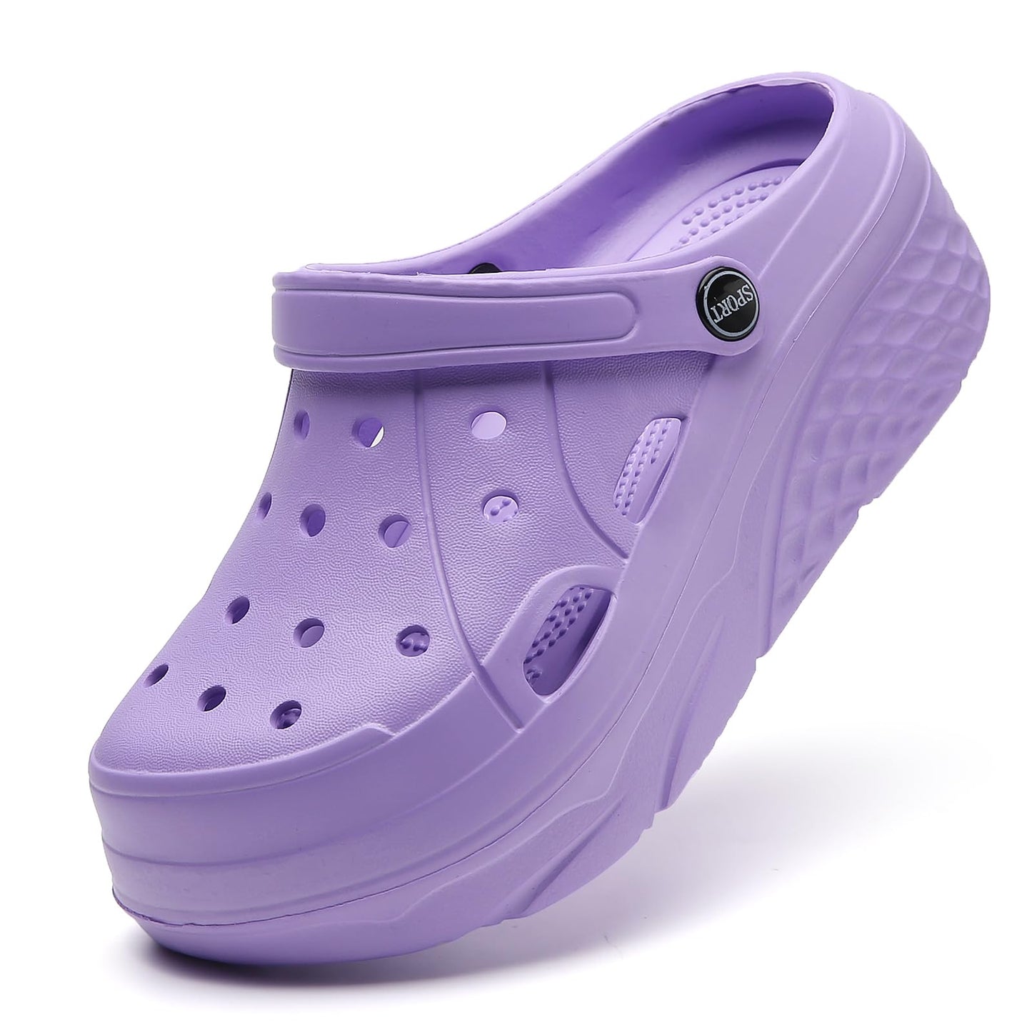 SECHRITE Womens Platform Clogs Garden Shoes Waterproof Beach Pool Sandals Summer Mules Home Slippers Shower Shoes