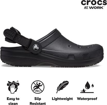 Crocs Unisex-Adult Classic Work Clogs | Enclosed Toe | Slip Resistant | All Day Comfort