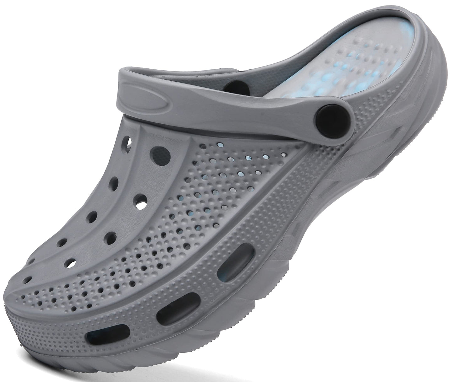 ChayChax Men's and Women's Arch Support Clogs Garden Shoes Slip-on Outdoor Beach Water Sandals with Removable Cushion Footbed