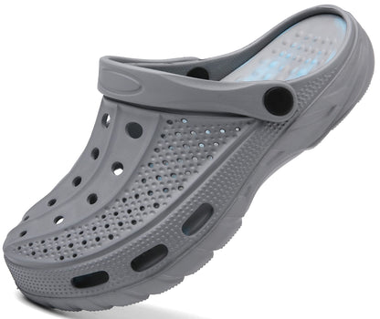 ChayChax Men's and Women's Arch Support Clogs Garden Shoes Slip-on Outdoor Beach Water Sandals with Removable Cushion Footbed