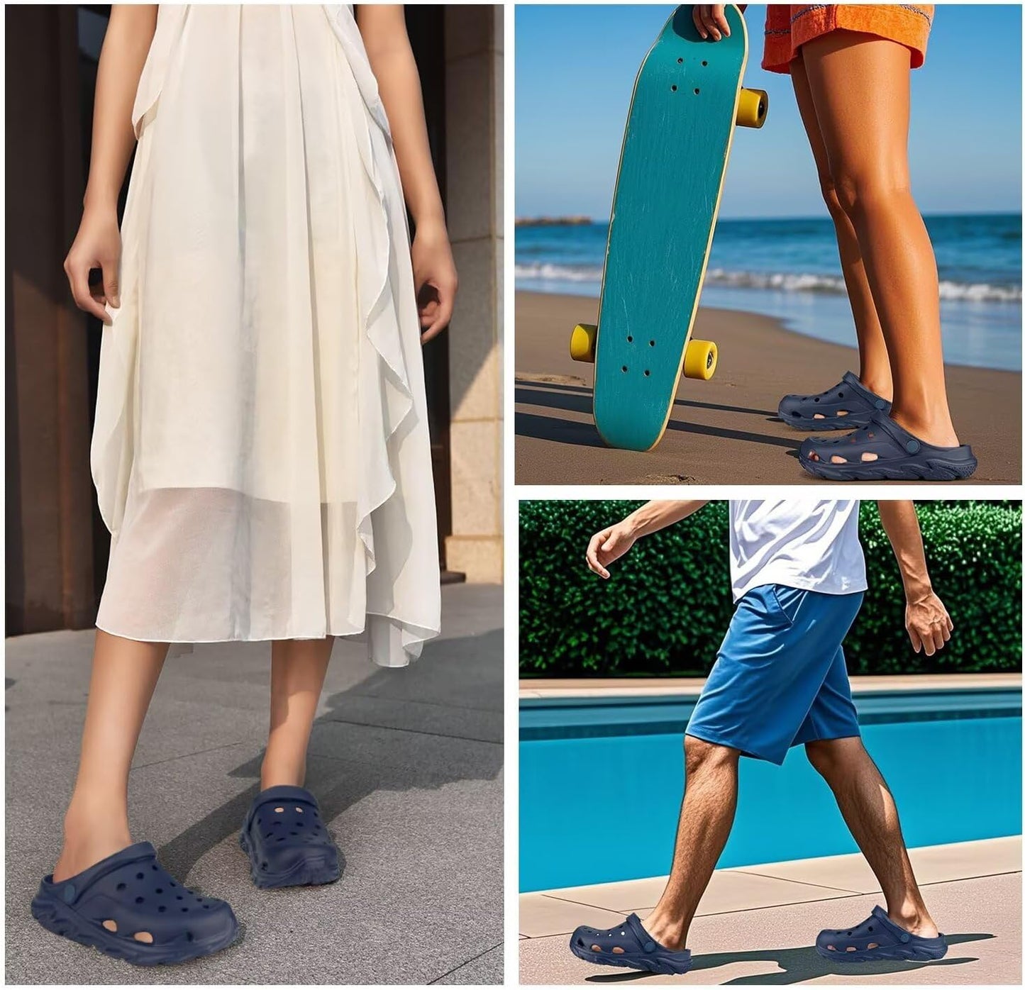 Scecocrs Womens Mens Arch Suppor Clogs Garden Shoes Adult Slip On Outdoor Spoort Sandals Summer Water Beach Shoes Casual Slippers Lightweight Breathable Non Slip