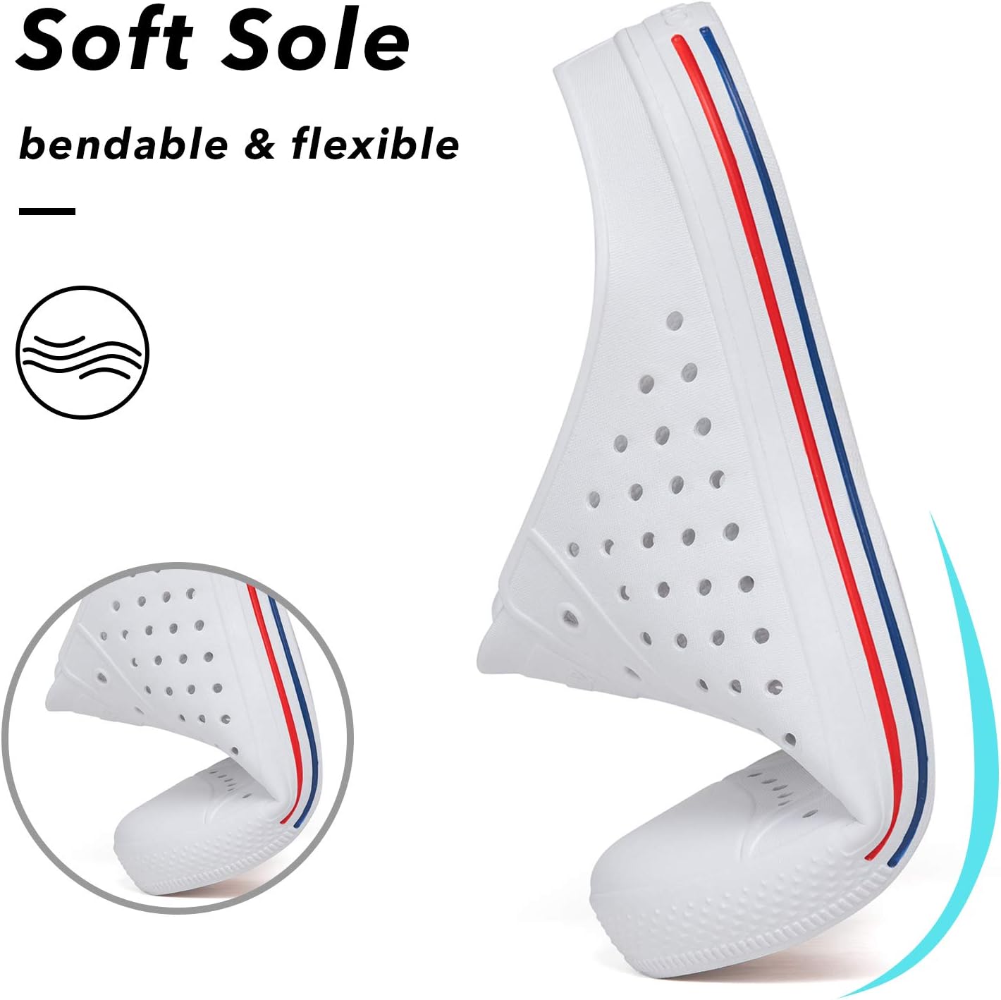SAGUARO Women's Men's Garden Clogs Shoes Casual Slippers Unisex Quick Drying Sandals Summer Anti-Skid Beach Shoes