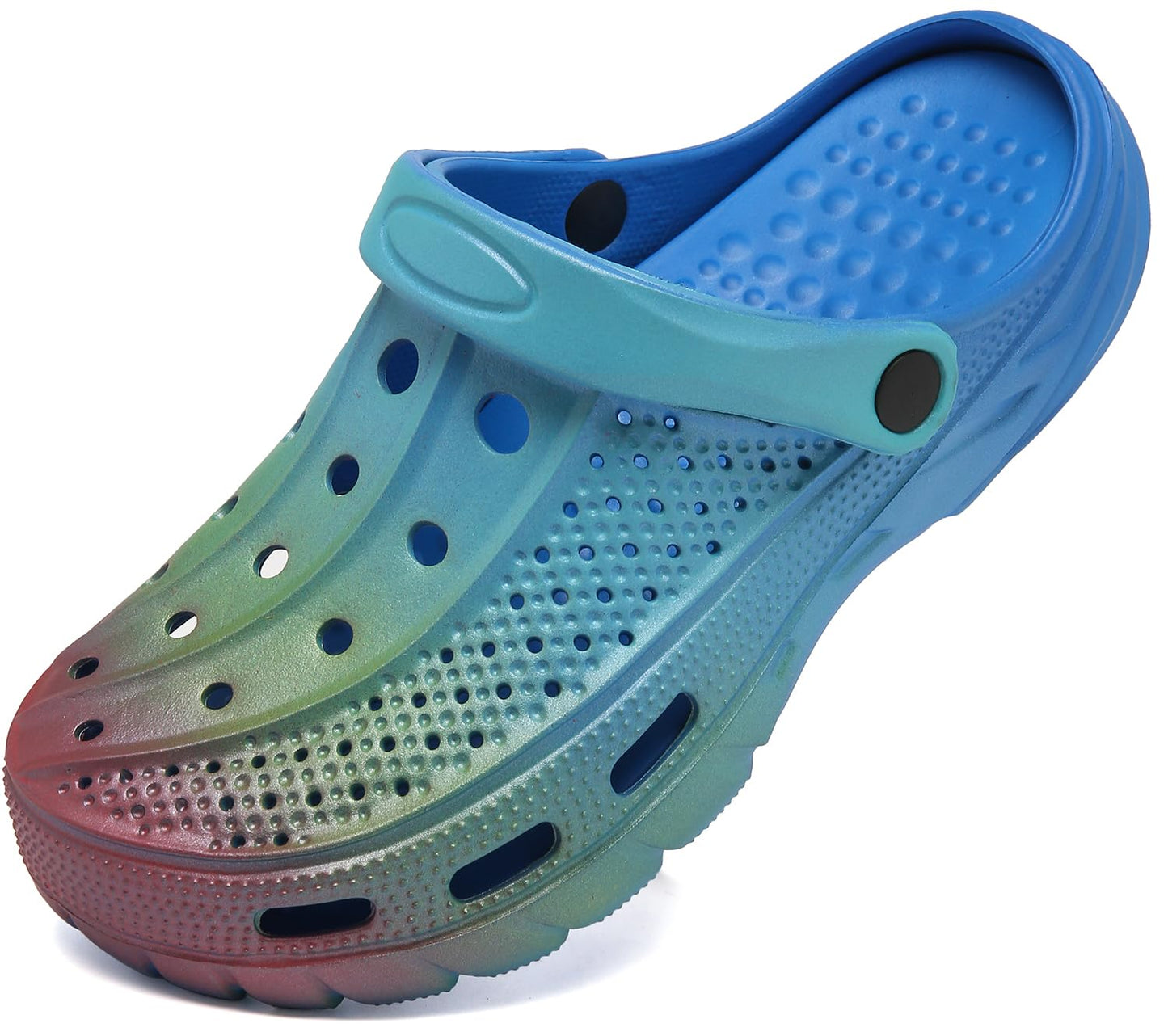 ChayChax Men's and Women's Arch Support Clogs Garden Shoes Slip-on Outdoor Beach Water Sandals with Removable Cushion Footbed
