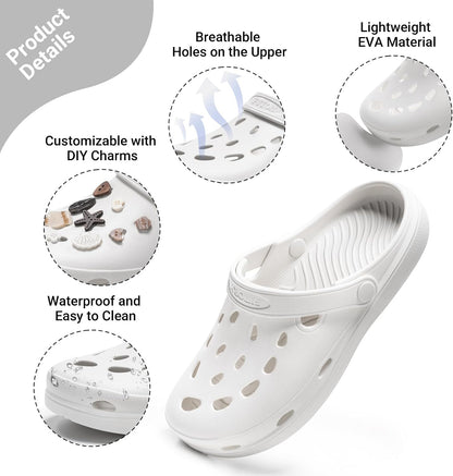 FITORY Unisex Garden Clogs, Womens and Mens EVA Slip on Shoes, Comfortable Quick Dry Lightweight Sandals for Beach Casual, Indoor and Outdoor Size 6-15