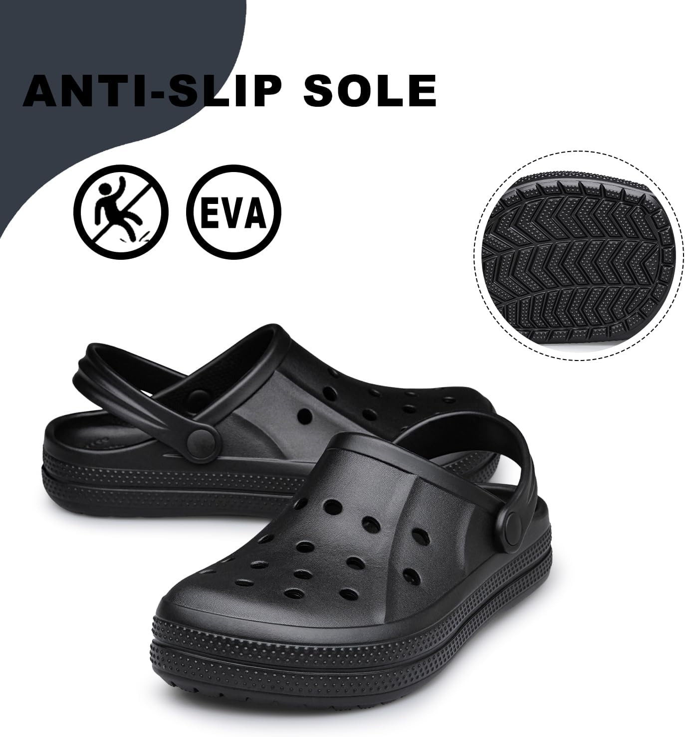 Raoendis Womens Mens Garden Clogs Shoes Comfortable Slip-On Sandals Summer Walking & Outdoor Beach Shoes