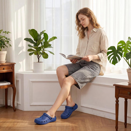 Womens Slip on Clogs Casual Mules Cushioned Comfortable Garden Shoes Non Slip Slides for Women Indoor Outdoor