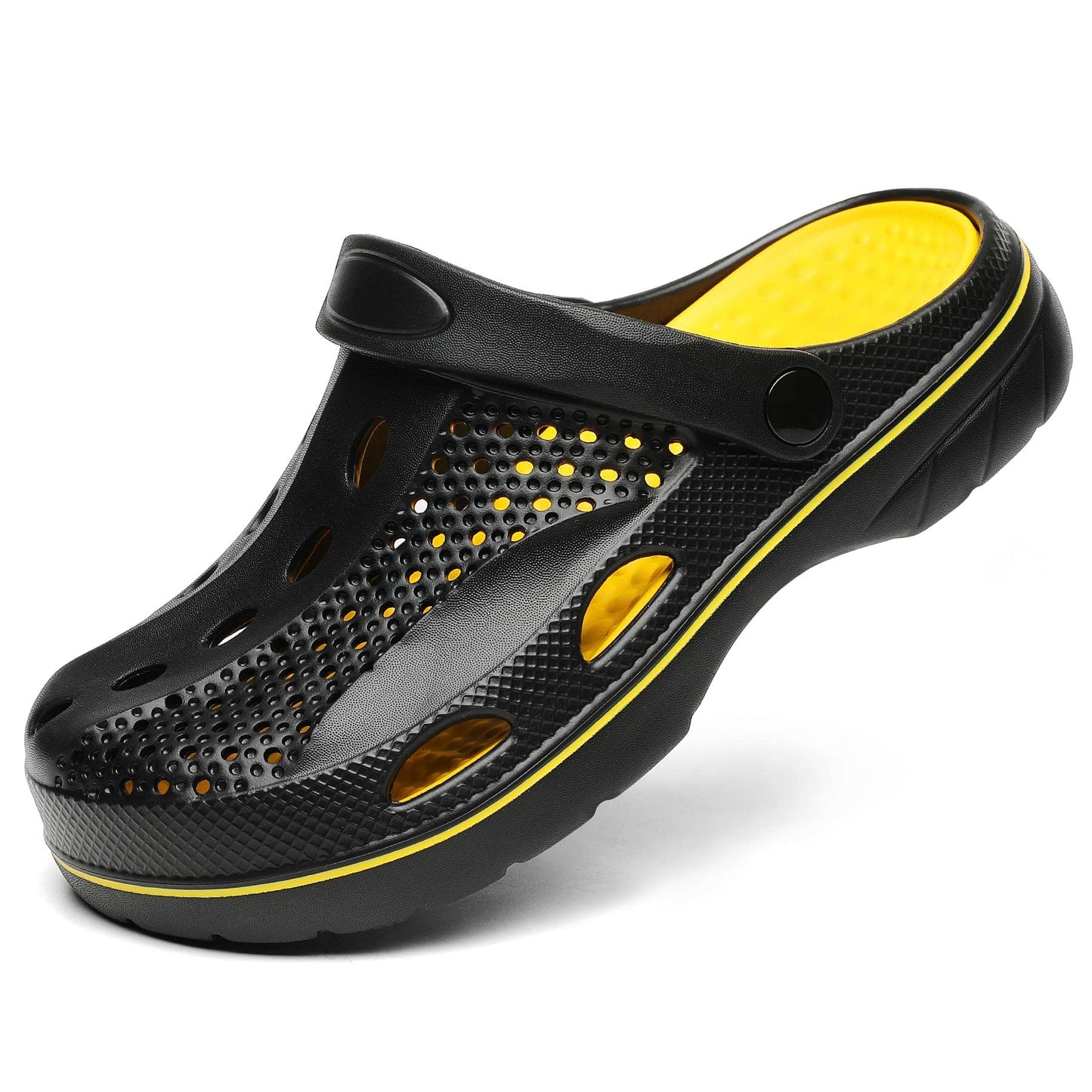 SOSOWHLTE Men's and Women's Arch Support Clogs Garden Shoes Slip-on Outdoor Beach Slippers with Removable Cushion Insole
