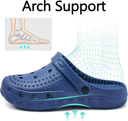 Womens Slip on Clogs Casual Mules Cushioned Comfortable Garden Shoes Non Slip Slides for Women Indoor Outdoor
