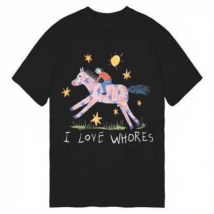 Modecanvas I Love Whores Meme DTG Printing Classic T-Shirt
