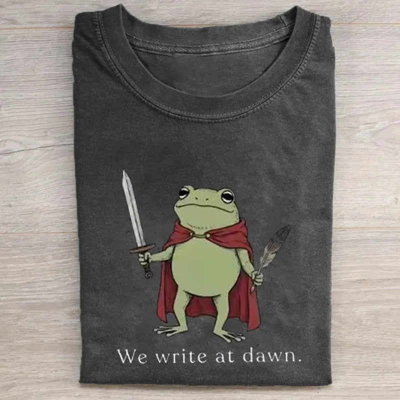 Funny Frog Writer's T-shirt