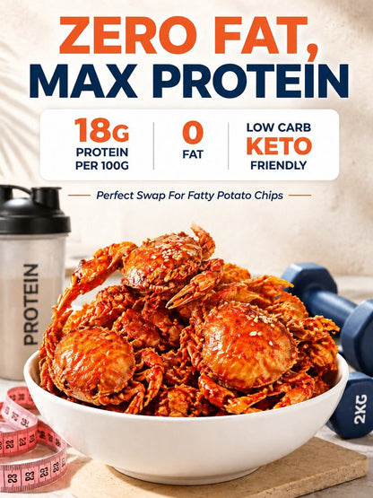 【0 Fat, High Protein】Crispy, Sweet, and Spicy Crab