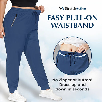 StretchActive - Women's Ultra Stretch Ice Silk Comfort Casual Pants