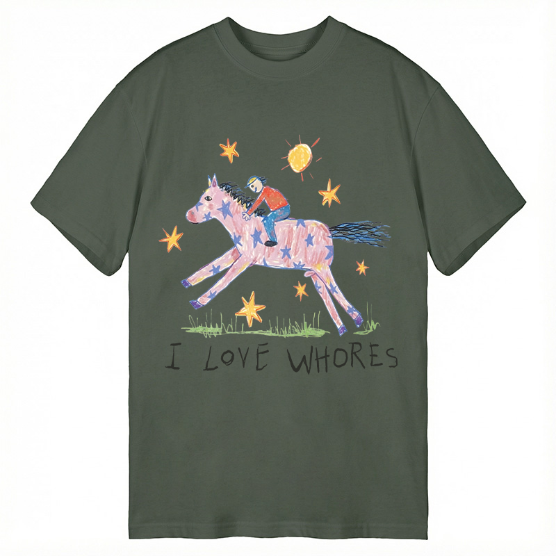 Modecanvas I Love Whores Meme DTG Printing Classic T-Shirt