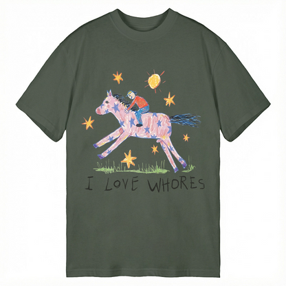 Modecanvas I Love Whores Meme DTG Printing Classic T-Shirt